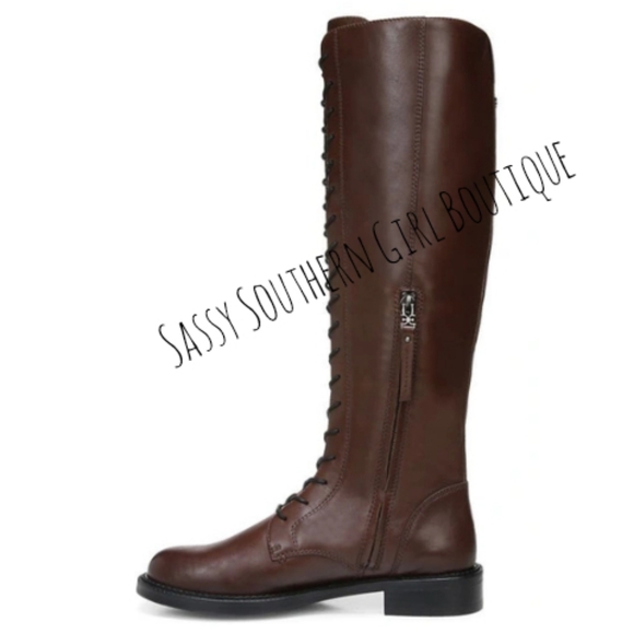 🆕⭐Sam Edelman leather brown lace up tall boots - Picture 10 of 16